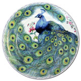 Mottahedeh Peacock Feather Dessert Plates & Mugs | Gracious Style