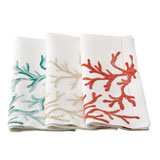 Kim Seybert Knotted Coral Linen Napkins | Gracious Style