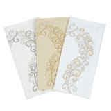 Kim Seybert Quill Border Linen Napkins | Gracious Style