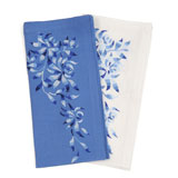 Kim Seybert Shadow Flower Linen Napkins | Gracious Style
