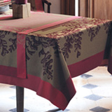 Garnier Thiebaut Fougeres Cranberry Table Linens | Gracious Style