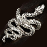 L'Objet Snake Napkin Rings Gold Platinum Swarovski Crystal | Gracious Style