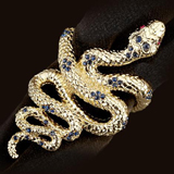 L'Objet Snake Napkin Rings Gold Platinum Swarovski Crystal | Gracious Style