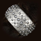 L'Objet Perlee Napkin Rings Gold Platinum Swarovski Crystal | Gracious Style