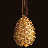 Pinecone Gold Holiday Tree Ornaments | Gracious Style