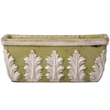 Pistachio Rectangle Terra Cotta Planter by Vietri | Gracious Style