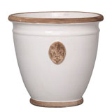 Gray/Cream Terra Cotta Planter by Vietri | Gracious Style