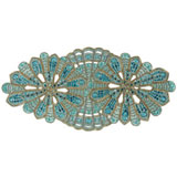Nautilus Seafoam Gold  Beaded Table Runner | Gracious Style