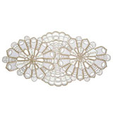 Nautilus White Gold Runner Beaded Table Runner | Gracious Style