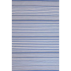 Rugby Stripe Denim Indoor/Outdoor Rug | Gracious Style