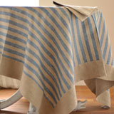 Linen Way Serenite Teal Stripe Table Linens | Gracious Style