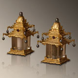 Pagoda Gold and Platinum Salt Pepper Shakers Gift | Gracious Style