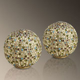 Pave Sphere Salt Pepper Shakers Swarovski Crystals | Gracious Style