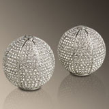 Pave Sphere Salt Pepper Shakers Swarovski Crystals | Gracious Style