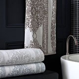 Trump Home Bedminster Damask Stripe Bath Towels | Gracious Style