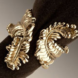 L'Objet Acanthus Gold Napkin Rings | Gracious Style