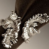 Acanthus Napkin Rings in Gold and Platinum | Gracious Style