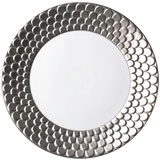 Aegean Sculpted Platinum Charger Plate | Gracious Style