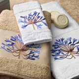 Anali Embroidered Bath Towels Agapantha | Gracious Style