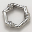 Bamboo Napkin Rings Stylized Metal Aluminum Silver | Gracious Style
