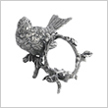 Bird Pewter Napkin Rings Vagabond House  | Gracious Style