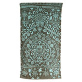 Bohemian Damask Aqua Cotton Bath Towels by Fresco | Gracious Style