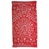 Bohemian Damask Red Cotton Bath Towels by Fresco | Gracious Style