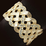 Braid Gold Crystal Napkin Rings by L'Objet | Gracious Style