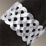 Platinum Braid Napkin Rings by L'Objet | Gracious Style