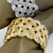 Braid Gold and Platinum Swarovski Napkins Rings Gift | Gracious Style