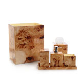 Kim Seybert Burl Wood Bath Accessories | Gracious Style