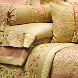 Chrysanthemum Embroidered Sheets, Duvet Cover, Shams | Gracious Style