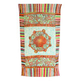 Coral Reef Aqua Cotton Beach Towel by Fresco | Gracious Style