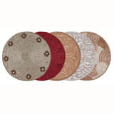 Kim Seybert Crystal Flower Chrysanthemum Concentric Round Placemats | Gracious Style