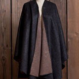 Reversible Alpaca Cape with Crochet Trim | Gracious Style