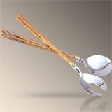 Evoca Gold Salad and Cake Servers | Gracious Style