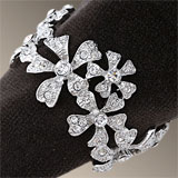 Garland Gold Napkins Rings Swarovski Crystals | Gracious Style