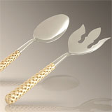L'Objet Gold Braid Salad Serving Set | Gracious Style