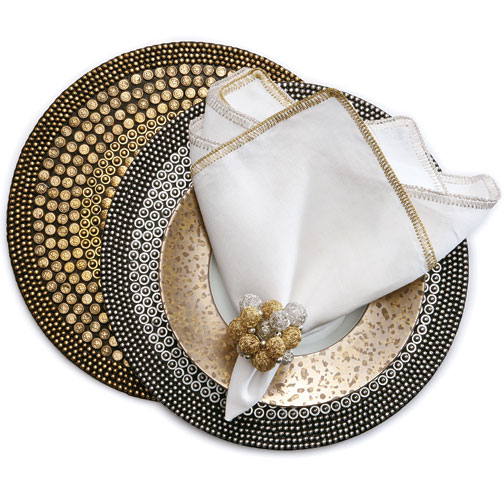 Kim Seybert Heavy Metal Table Setting | Gracious Style