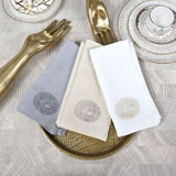 Hillcrest Embroidered Linen Napkins Serviettes | Gracious Style