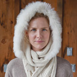 Alpaca Hoodie with Fur Trim | Gracious Style