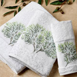 Juniper Bath Towels Embroidered Cotton | Gracious Style