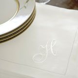 Monogram Linen Dinner Napkins | Gracious Style