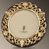 Antique Gold Round Picture Frame by L'Objet | Gracious Style
