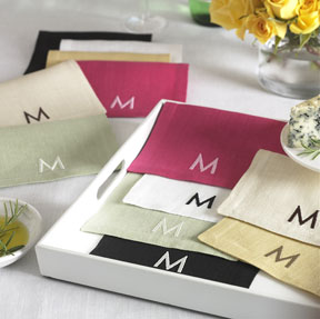 Modern Monogram Cocktail Napkins | Gracious Style