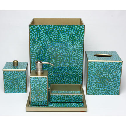 Bathroom Vanity Mirrors on Mosaic Turquoise Bath Accessories By Waylande Gregory  Gracious Style