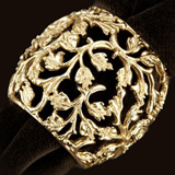 Lorel Gold Napkin Rings by L'Objet | Gracious Style