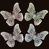 Platinum Butterfly Napkin Rings with Swarovski Crystals | Gracious Style