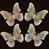 Gold Butterfly Napkin Rings with Swarovski Crystals | Gracious Style