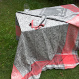 Palazzo Charcoal Red Table Linens | Gracious Style